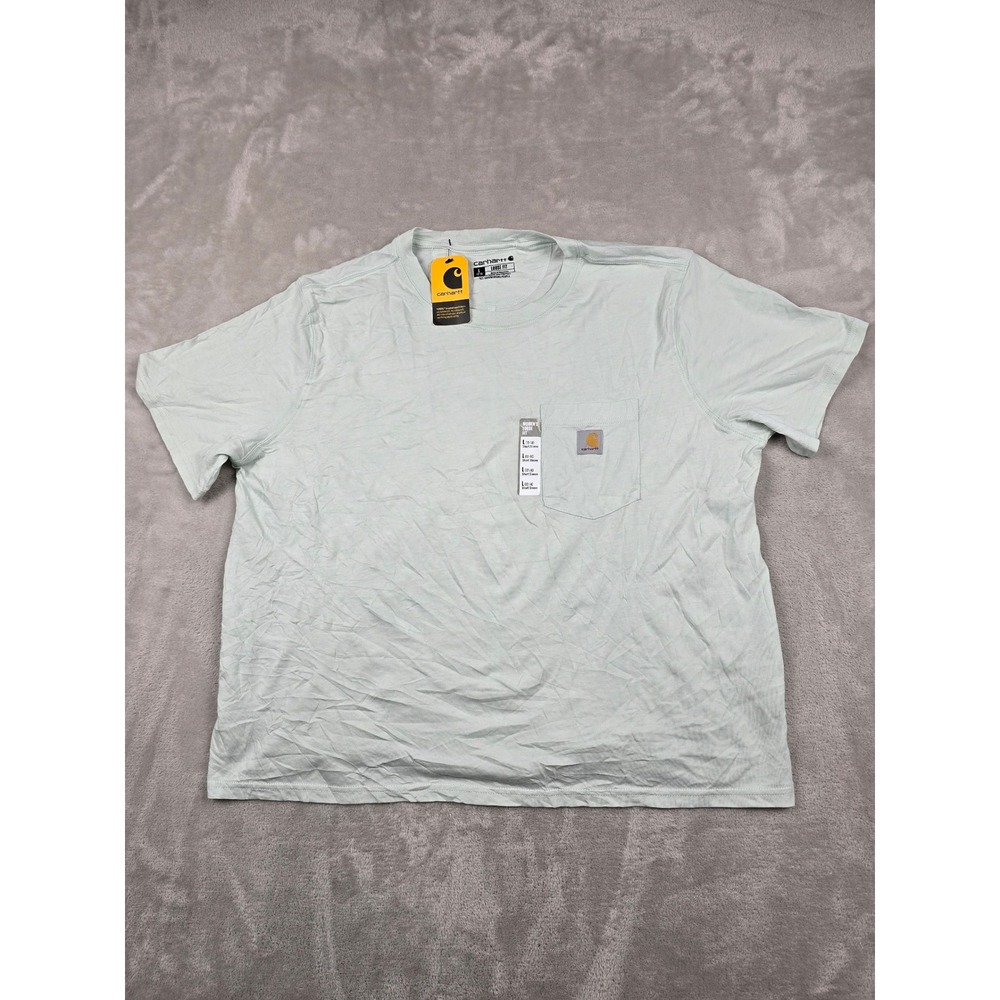 Carhartt Loose Fit T-Shirt Womens Large TK6122-W Short Sleeve Pocket Tee Light